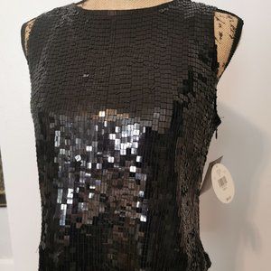 Valerie Holiday Nights Sequin Shell NWT